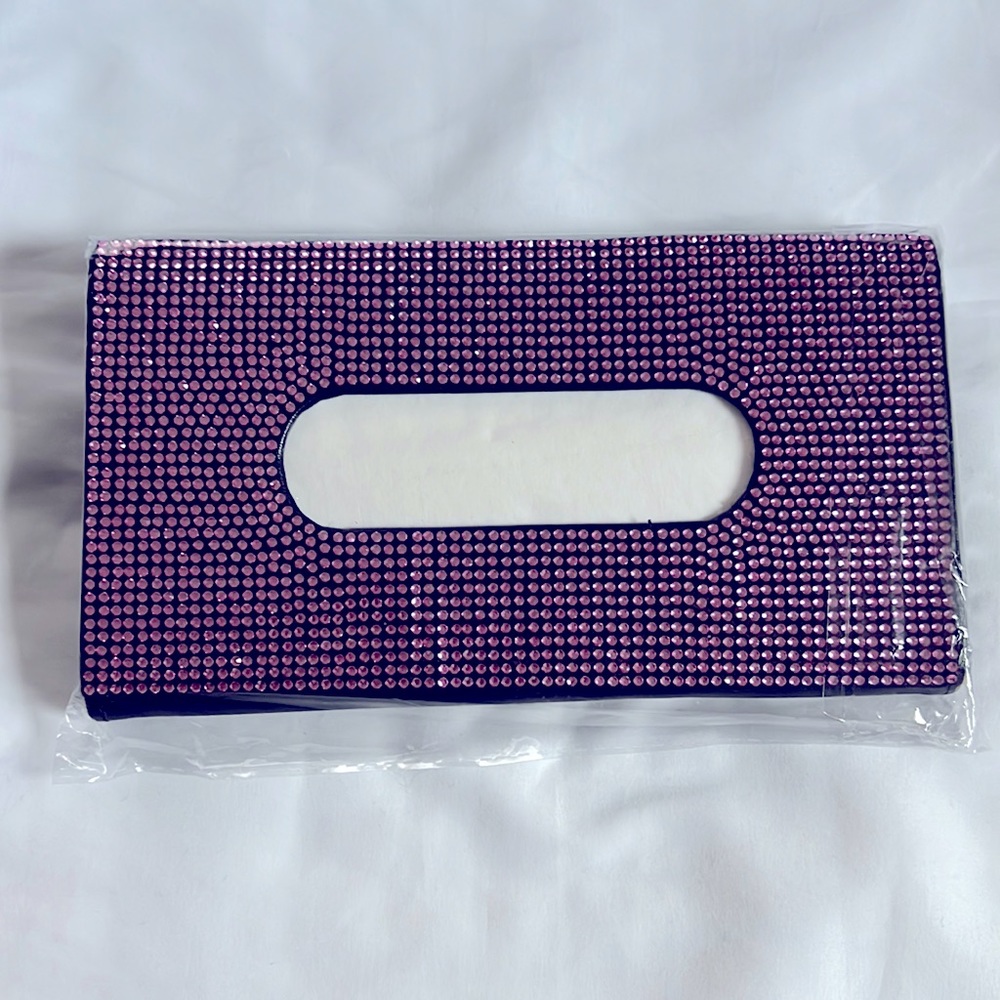 New pink bling tissue holder